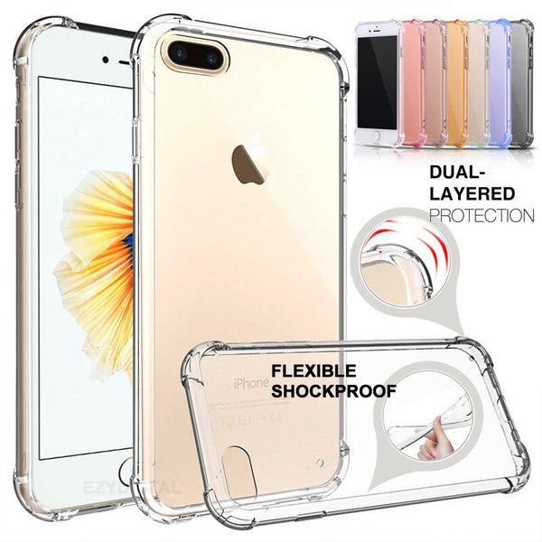 Shock proof Flexible TPU Gel Rubber Soft Skin Case For Apple iPhone X 7 8 Plus