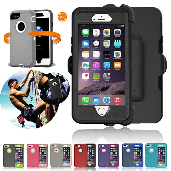 Heavy Duty Shockproof Hard Defender Case Cover FOr Apple iPhone X 7 8 Plus