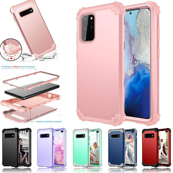 For Samsung Galaxy S10/ S21 Ultra 5G Rubber Shockproof Heavy Duty Hard Back Case