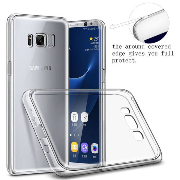 New Liquid Crystal Clear Gel TPU case cover For Samsung Galaxy S8 & S8 Plus