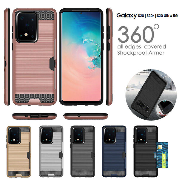 For Samsung Galaxy S20+ S20 Ultra S10 5G S10e Credit Card Shock Proof Tough Case