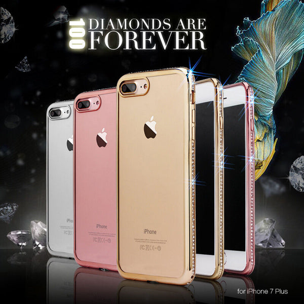 FOR Apple iPhone 7 & 7 Plus Premium Diamond Shinning TPU Gel case cover