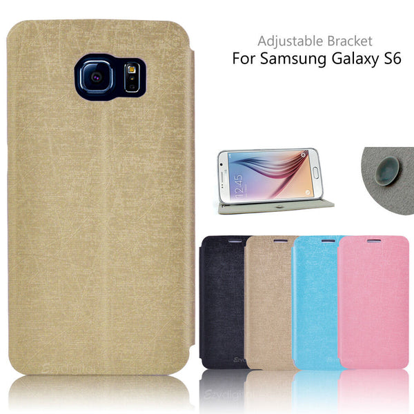 New Rain Serier PU Leather Flip Cover Case for Samsung Galaxy S6