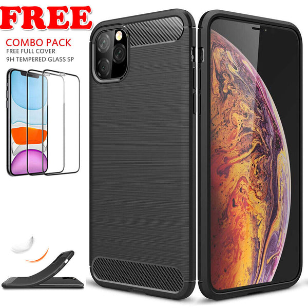 For Apple iPhone 11 Pro Max Heavy Duty Anti Fingerprint Bumper Tough Case Cover