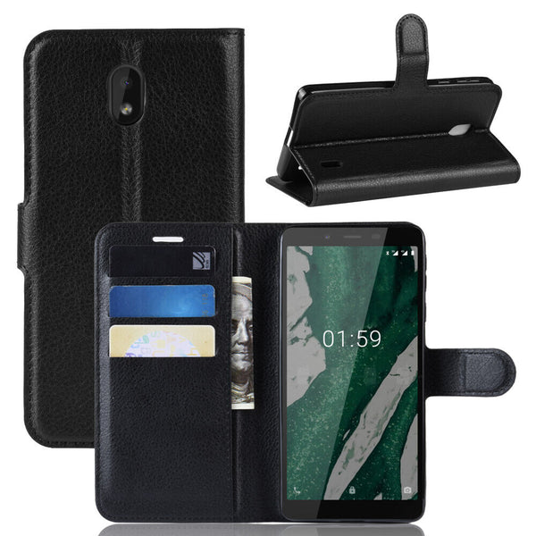 For Nokia C01 Plus Premium PU Leather Wallet Flip Phone Protective Case Cover OZ