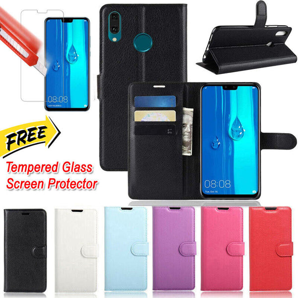 For JB HUAWEI Y9 Prime 2019 New Premium PU Leather Wallet FLIP Case TPU Cover