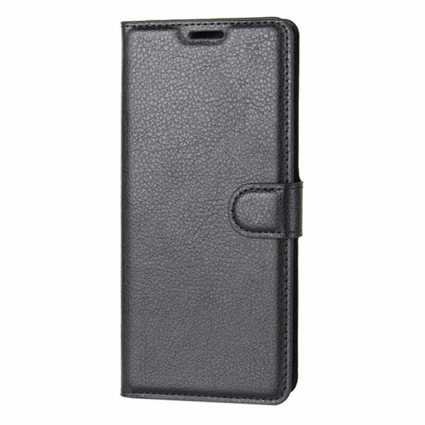 Premium Leather Wallet PHONE Case TPU Cover Telstra Evoke Plus + Tempered Glass