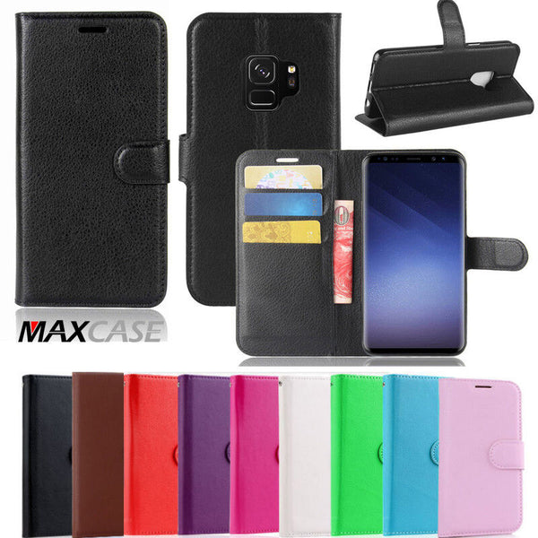 For Samsung Galaxy J8 (2018)  MAXCASE Premium Leather Wallet TPU Case Cover