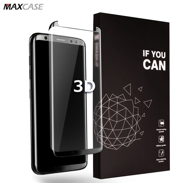 3D 9H MaxcaseTempered Glass Screen Protector For Galaxy S8 S9 Plus & Note 9 / 8