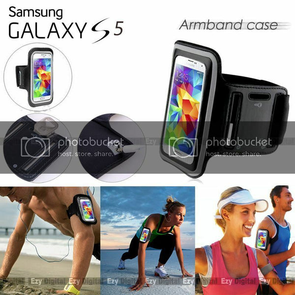 BLACK Running GYM Armband Case For Samsung Galaxy S5