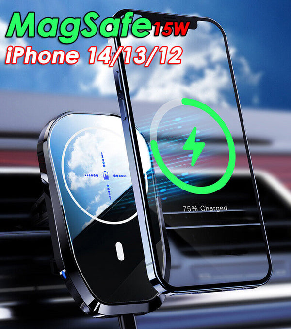 MagSafe Compatible Car Phone Magnetic Charging Air Vent Holder For iPhone 14 13