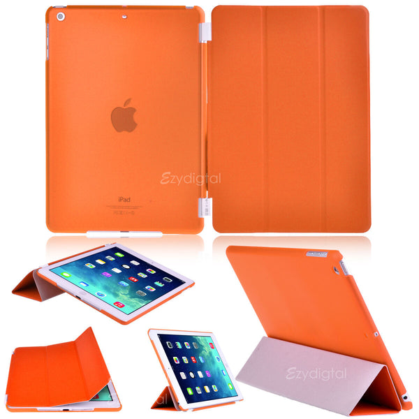 ORANGE Flip Smart Cover + Back Matte Case For Apple iPad Air iPad 5