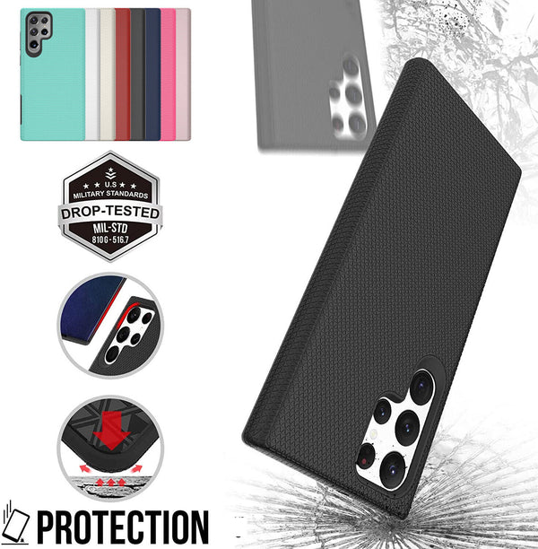 New Un-Slip Liquid Dual Armor Cover Heavy Duty case For Samsung Galaxy S23 Ultra/S23+/S23