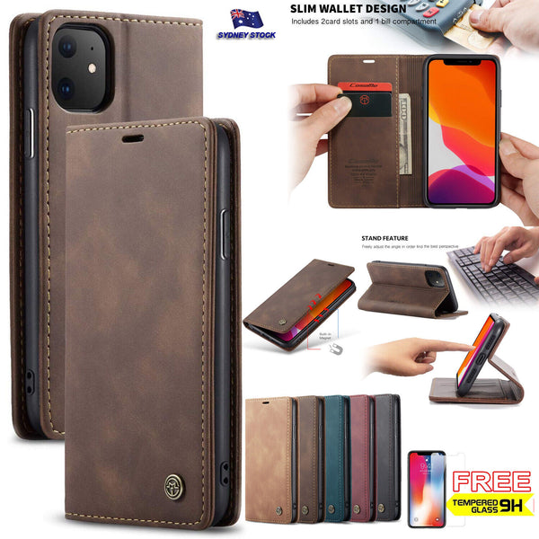 For Apple iPhone 14 Pro Max Leather Wallet Flip Phone Case Cover