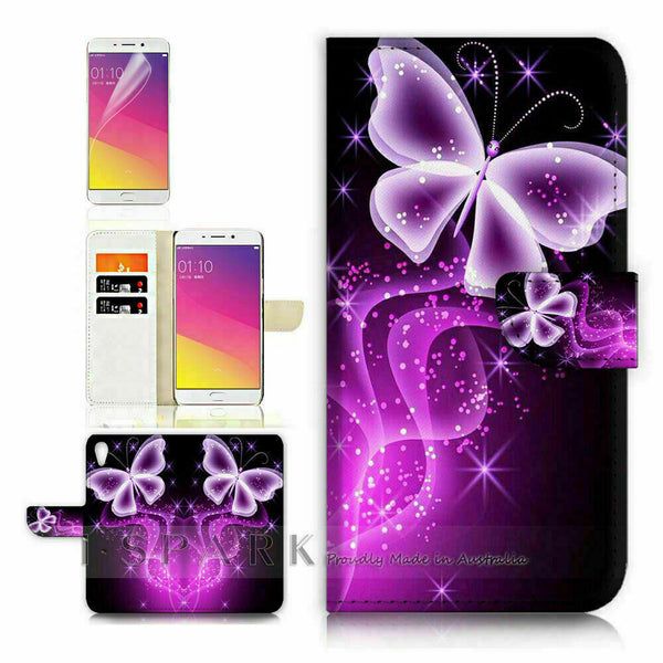 Butterfly TPU Phone Wallet Case Cover For Oppo AX5S - 31044