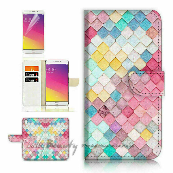 Ranibow Square TPU Phone Wallet Case Cover For Oppo AX5S - 21642